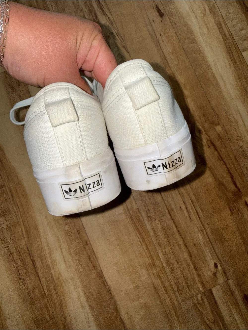 White adidas sneakers